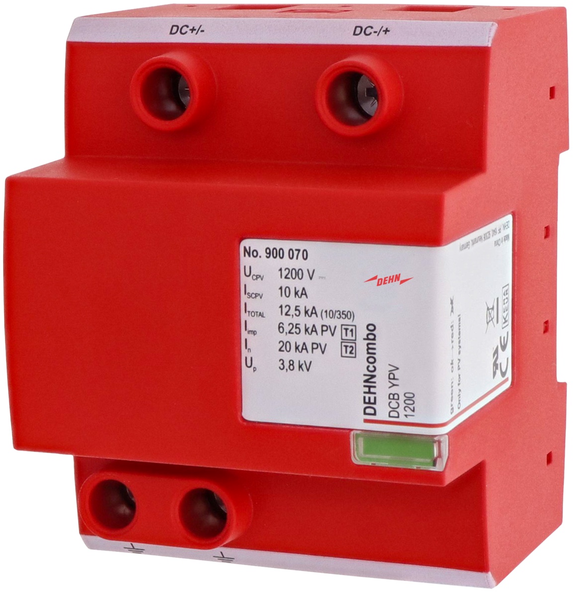 Ogranicznik przepięć DC T1+T2 DEHN DCB YPV 1200 (900070) do fotowoltaiki