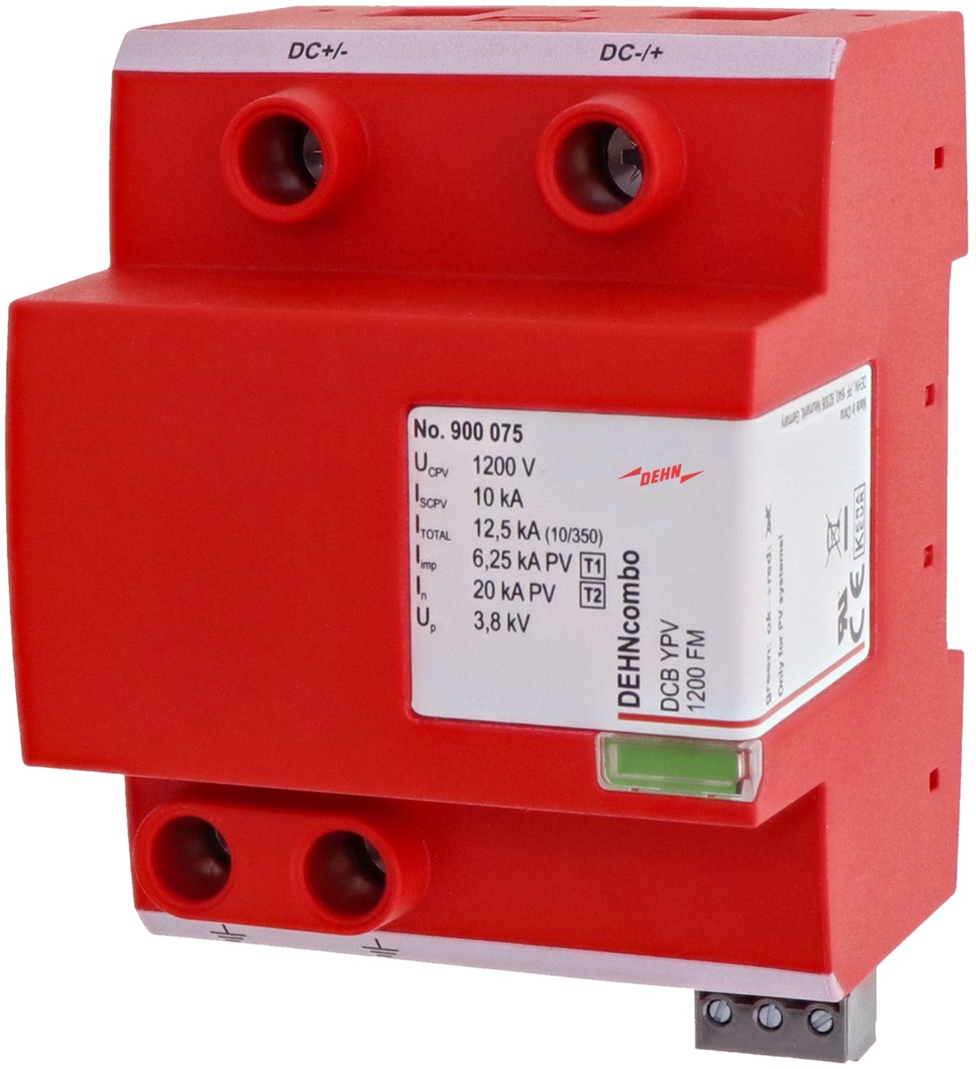 Ogranicznik przepięć DC T1+T2 DEHN DCB YPV 1200 FM (900075) do fotowoltaiki
