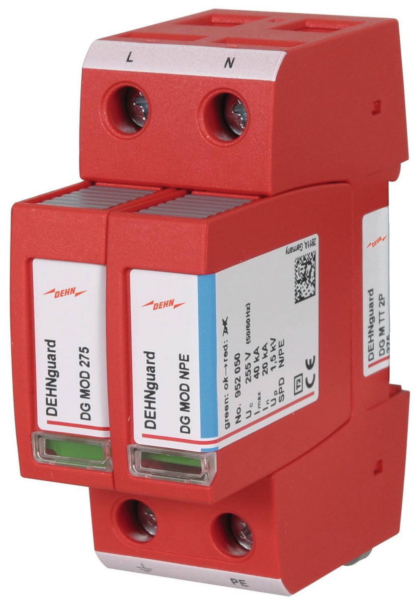 Ogranicznik przepięć AC T2 DEHNguard M TT 2P 275 (952110) 1-fazowy TT/TN