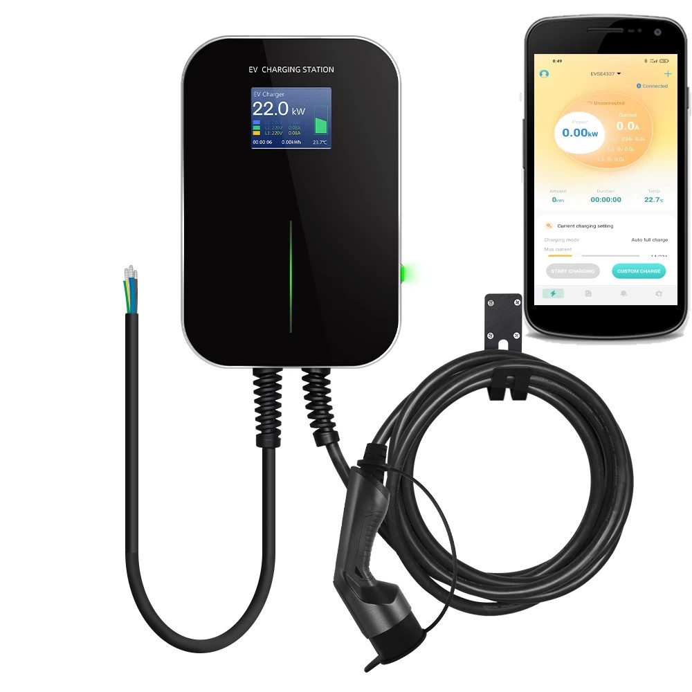 Ładowarka samochodowa Besen BS20-BC-22KW-APP wallbox 22 kW trójfazowa z kablem Type 2 i aplikacją