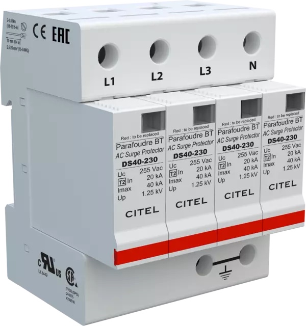 Ogranicznik przepięć AC T2 CITEL DS44-230 (461502) 3-fazowy