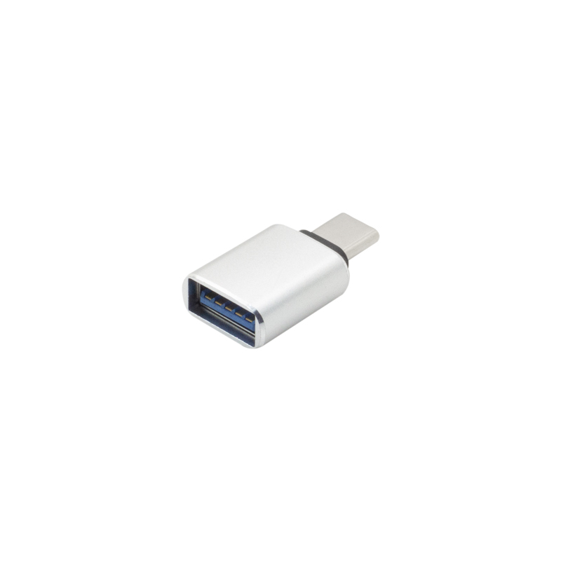 Adapter USB-C (wtyk) na USB-A (gniazdo) srebrny .more ME61650