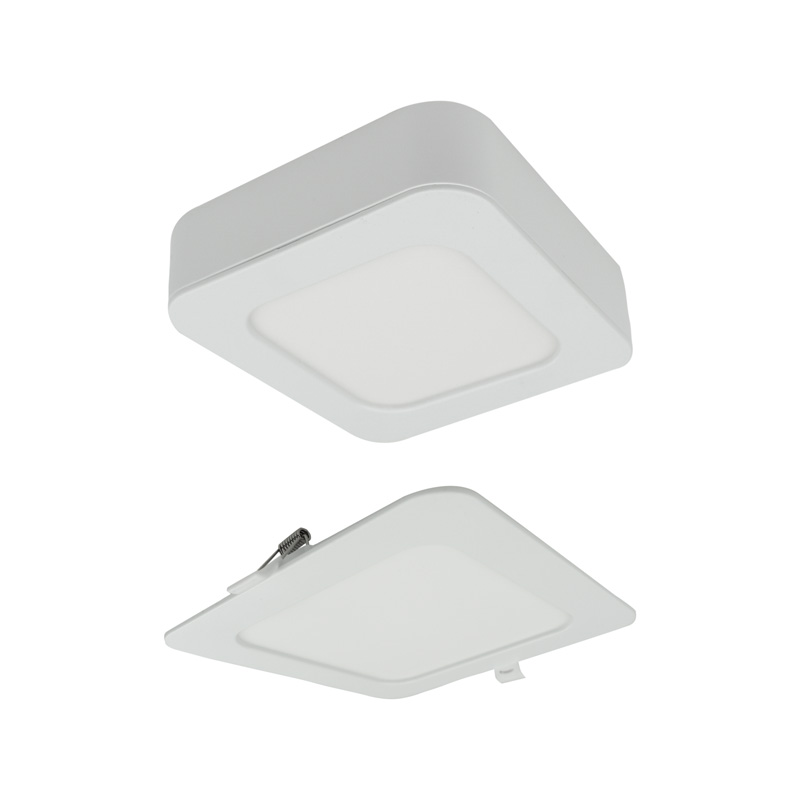 Downlight LED 6 W kwadratowy CCT 2w1 natynkowy/podtynkowy 540 lm biały Eco Light EC61083