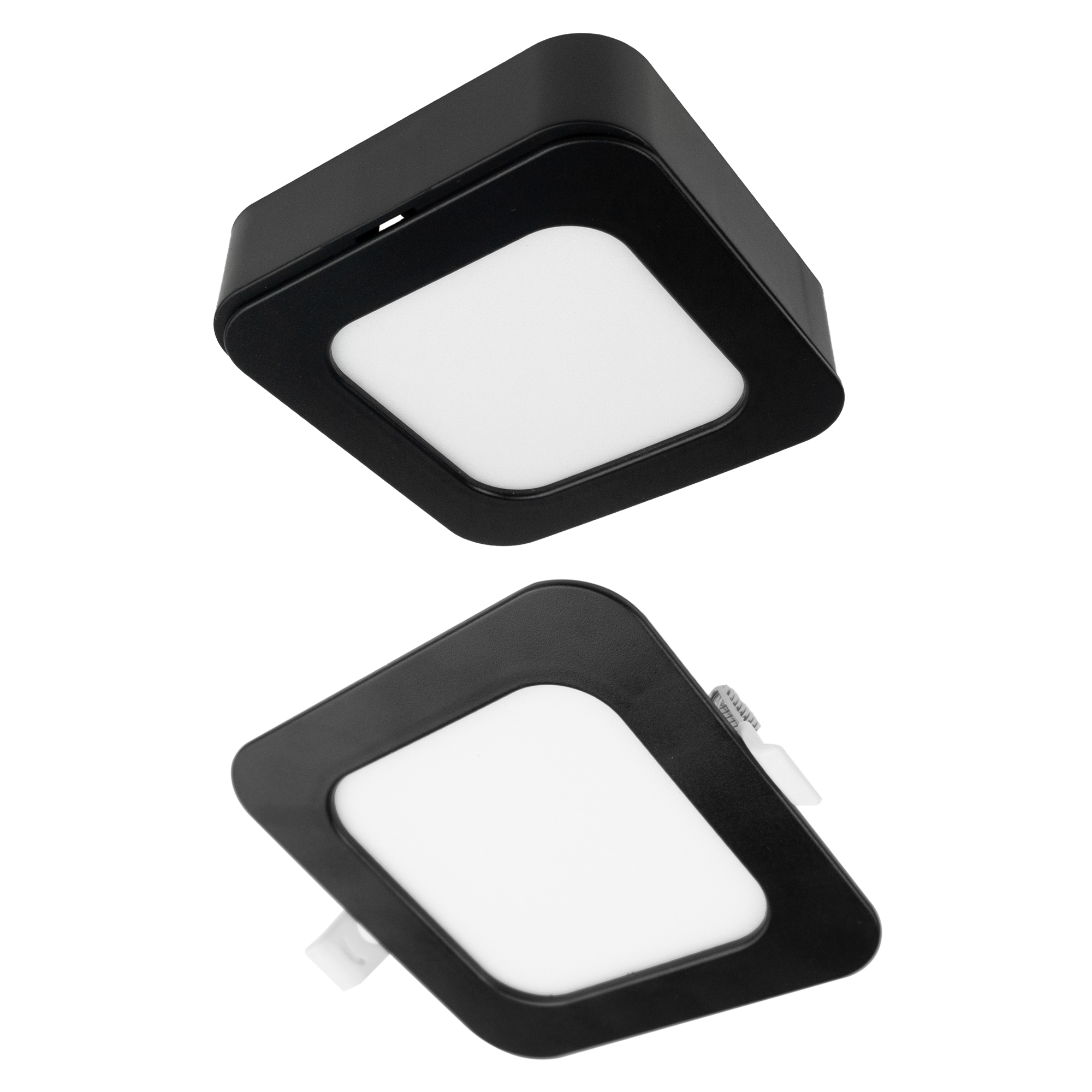 Downlight LED 6 W kwadratowy CCT 2w1 natynkowy/podtynkowy 540 lm czarny Eco Light EC61437