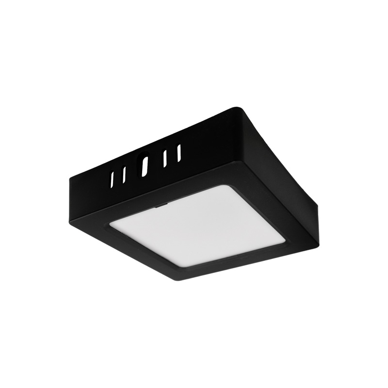 Downlight LED natynkowy DL-1 6 W 4000K 660 lm kwadratowy czarny Eco Light EC20475