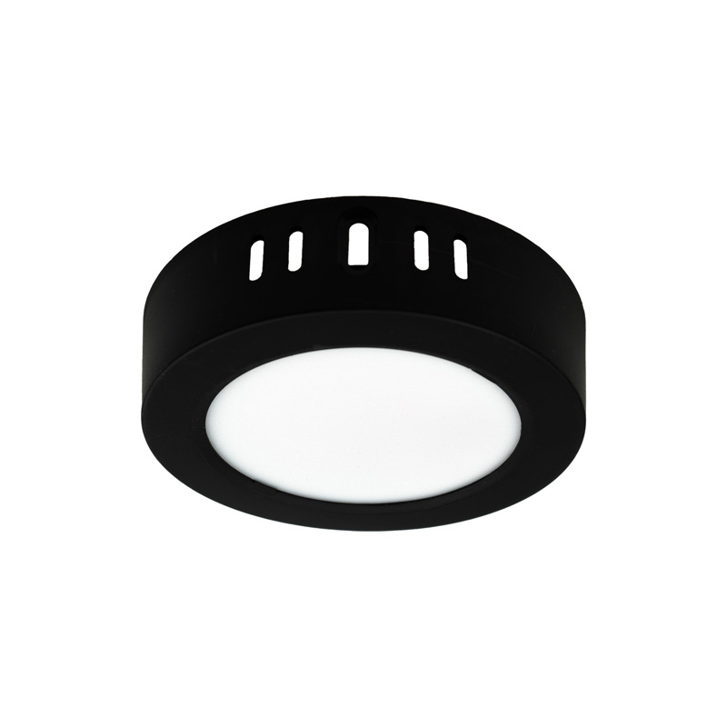 Downlight LED natynkowy DL-1 6 W 4000K 660 lm okrągły czarny Eco Light EC20471
