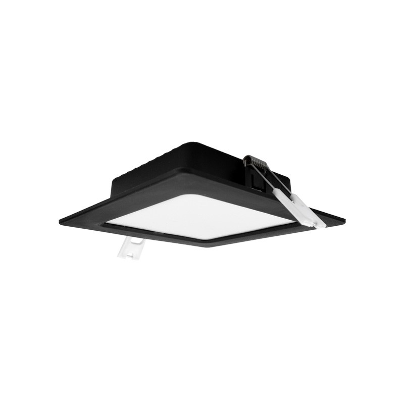 Downlight LED podtynkowy DL-1 6 W 4000K 660 lm kwadratowy czarny Eco Light EC20467