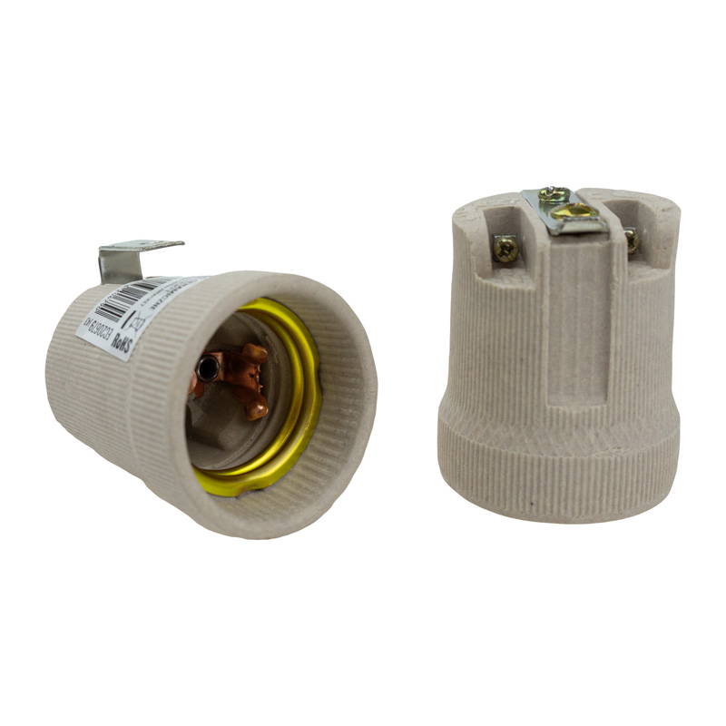 Oprawka ceramiczna E27 z uchwytem Eco Light EC20679