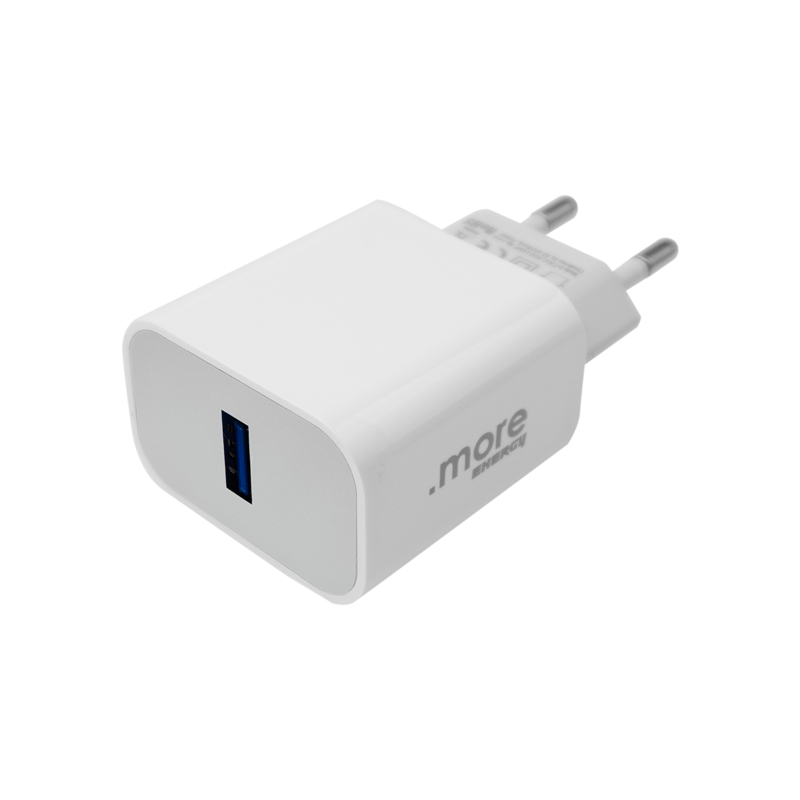 Ładowarka sieciowa USB-A 20 W biała .more ME61698