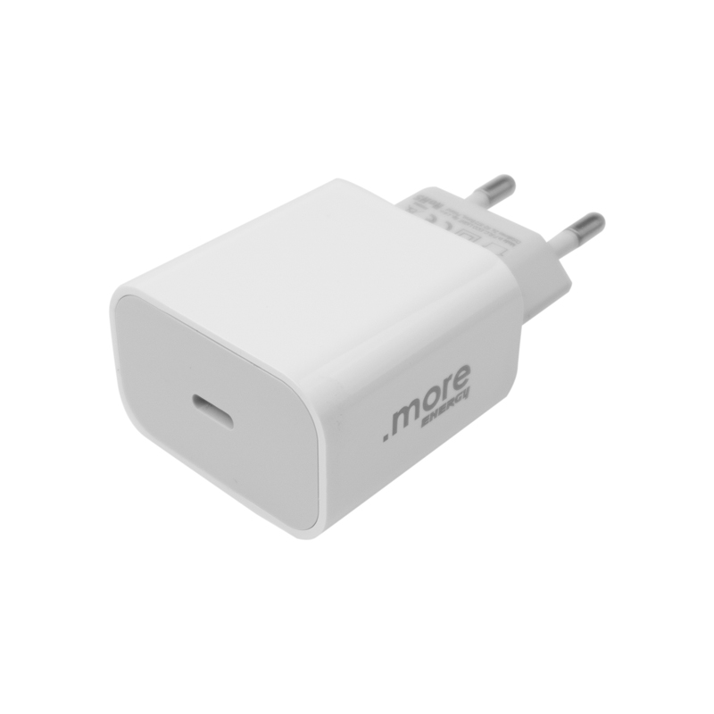 Ładowarka sieciowa USB-C 20 W szybkie ładowanie biała .more ME61642