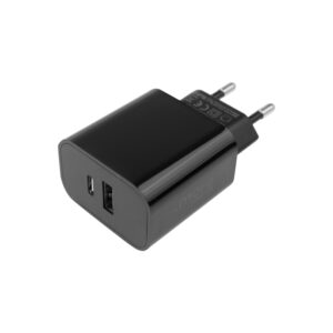 Ładowarka sieciowa USB-C + USB-A 20 W szybkie ładowanie czarna .more ME61645