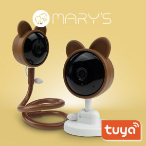 Niania elektroniczna z kamerą Full HD Wi-Fi Tuya MARY'S Miś brązowa MW61441