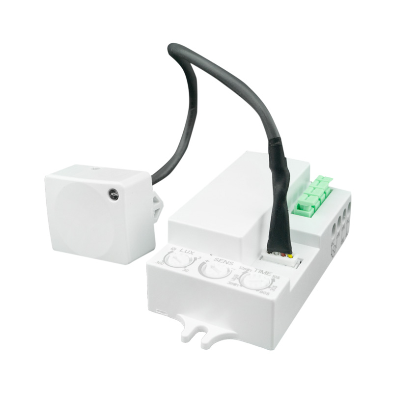 Mikrofalowy czujnik ruchu CM-2B z głowicą na przewodzie 180°/360° 5–15 m IP20 300 W biały Eco Light EC20339