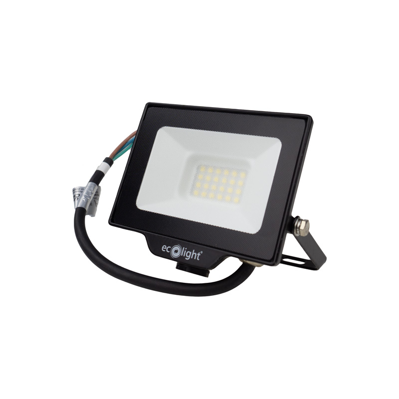 Naświetlacz LED NL-1 20 W 6500K 1800 lm IP65 czarny Eco Light EC20181