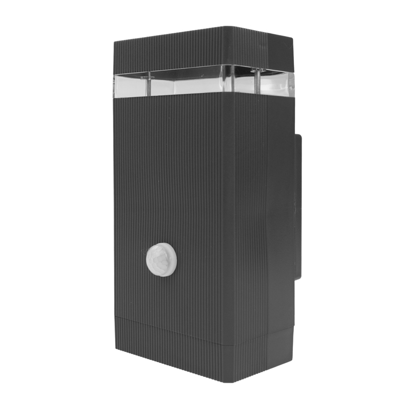 Oprawa elewacyjna OE-1SP 1×GU10 z czujnikiem ruchu PIR IP44 plastikowa antracytowa Eco Light EC61005