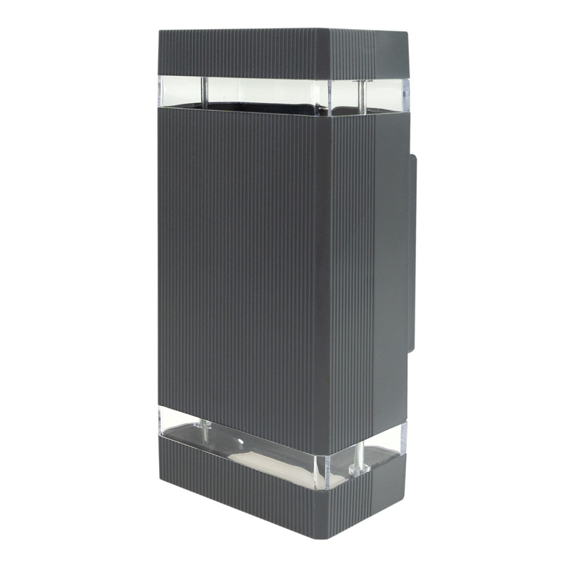 Oprawa elewacyjna OE-6S 2×GU10 IP44 plastikowa antracytowa Eco Light EC61003