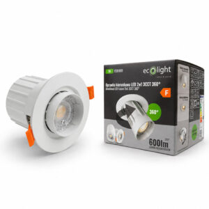 Oprawa kierunkowa LED 2w1 natynkowa/podtynkowa 7 W 600 lm regulowana barwa (CCT) biała Eco Light EC61869