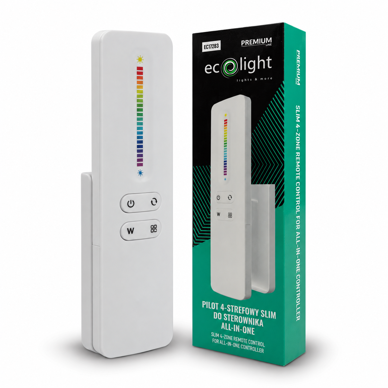 Pilot LED 4-strefowy slim Tuya MESH do sterownika all-in-one biały Eco Light EC77283