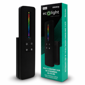 Pilot LED 4-strefowy slim Tuya MESH do sterownika all-in-one czarny Eco Light EC77284