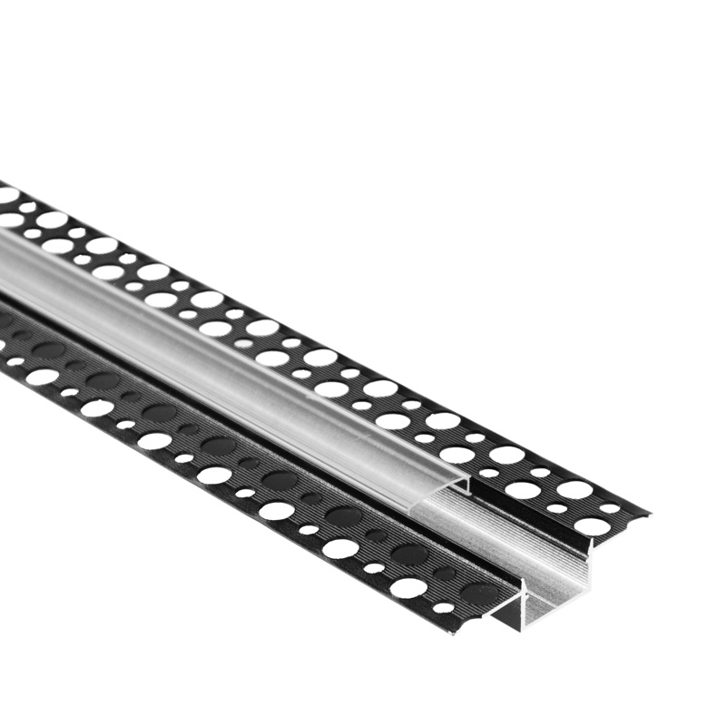 Profil LED podtynkowy GP03 czarny z kloszem transparentnym 3 m Eco Light EC61712