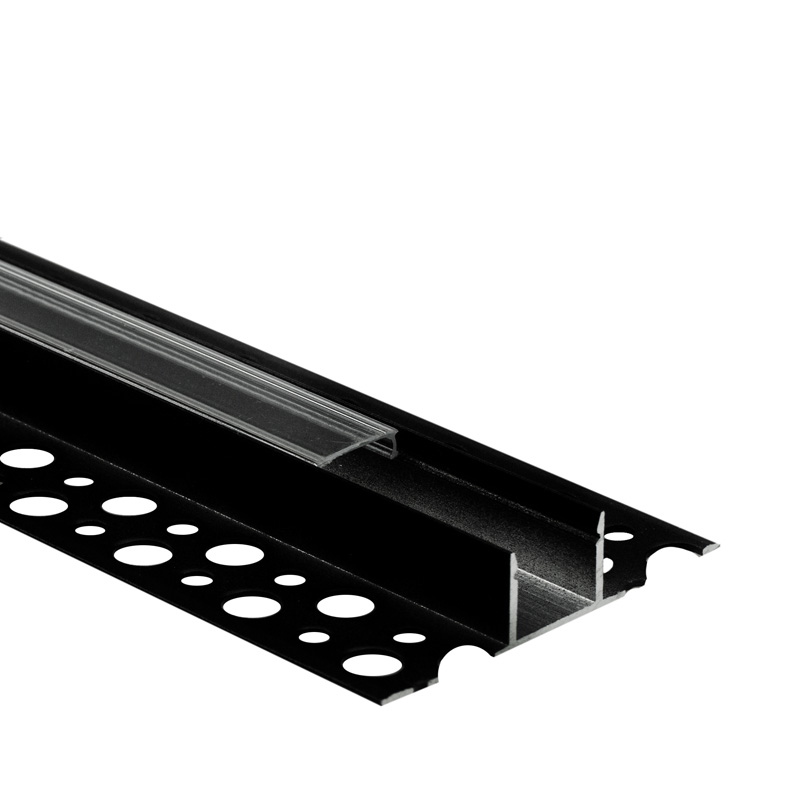 Profil LED podtynkowy GPP01 czarny z kloszem transparentnym 1 m Eco Light EC20935