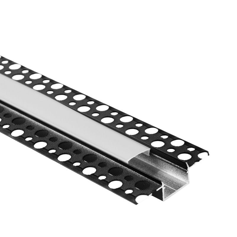 Profil LED podtynkowy szeroki GPS01 czarny z kloszem mlecznym 1 m Eco Light EC20954
