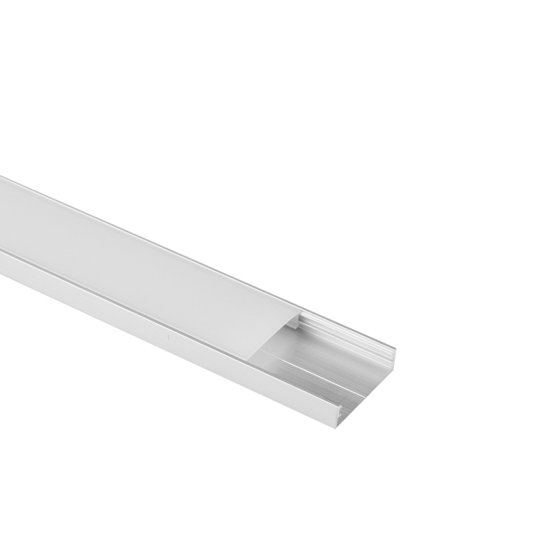 Profil LED natynkowy super szeroki NSS02 anodowany z kloszem mlecznym 2 m Eco Light EC61703