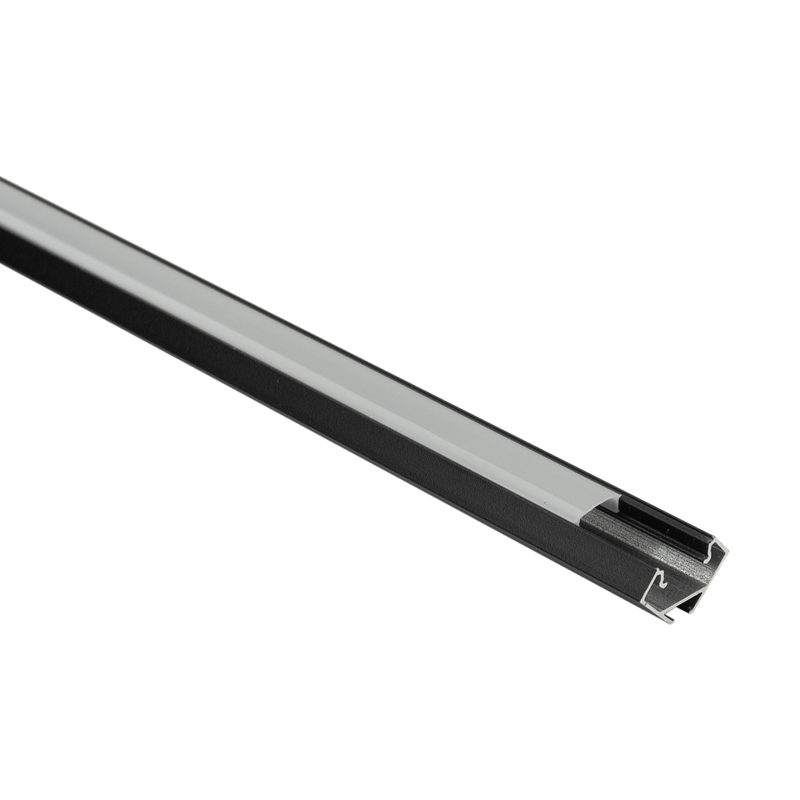 Profil LED narożny R03 czarny z kloszem mlecznym 3 m Eco Light EC61735