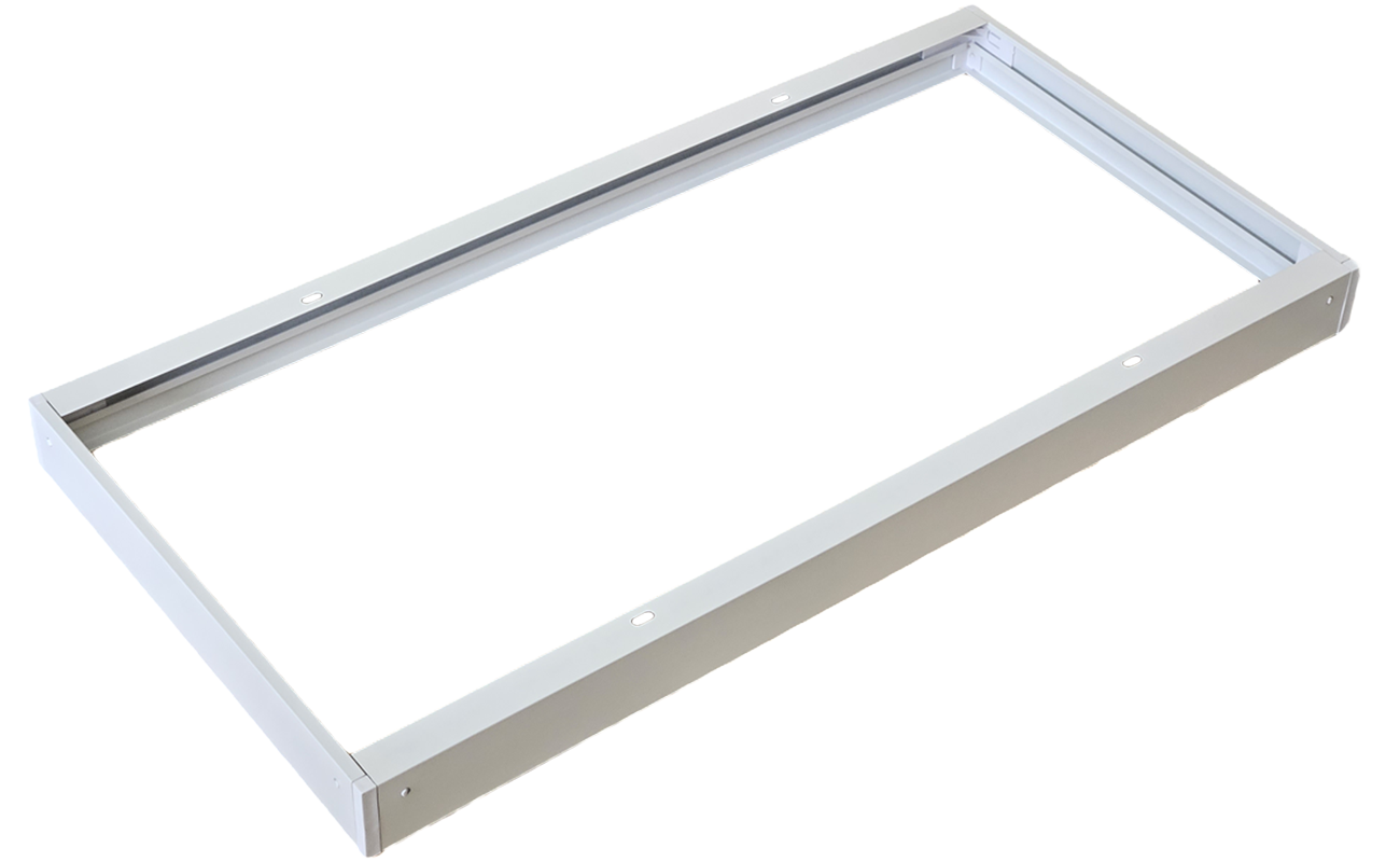 Ramka natynkowa do panelu LED 600x300x44 mm aluminiowa biała Eco Light EC20200