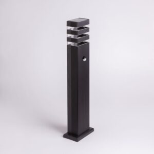 Słupek ogrodowy SO-60P 60 cm 1×GU10 z czujnikiem ruchu PIR IP44 czarny Eco Light EC79422