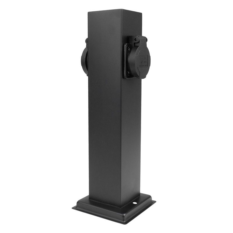 Słupek ogrodowy SO-G z dwoma gniazdami 230 V IP44 czarny Eco Light EC61012