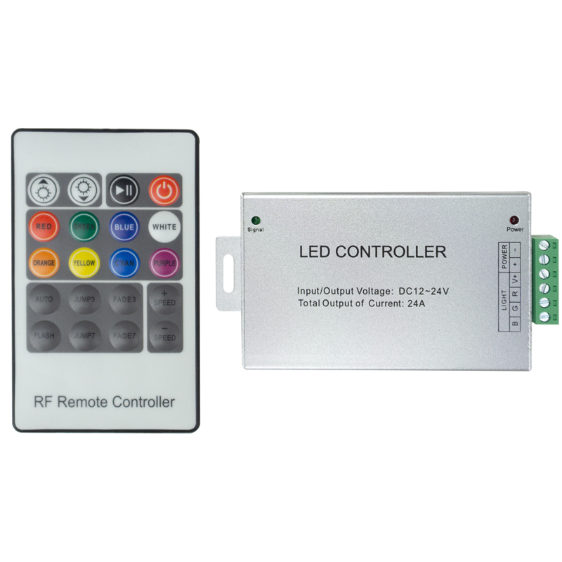 Sterownik LED RGB RF z pilotem 20 przycisków 24 A 288 W Eco Light EC67779