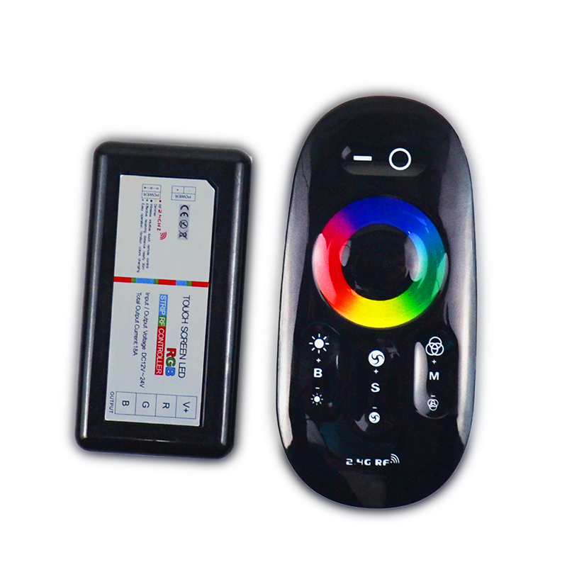 Sterownik LED RGB RF z pilotem dotykowym 18 A 216 W czarny Eco Light EC20351