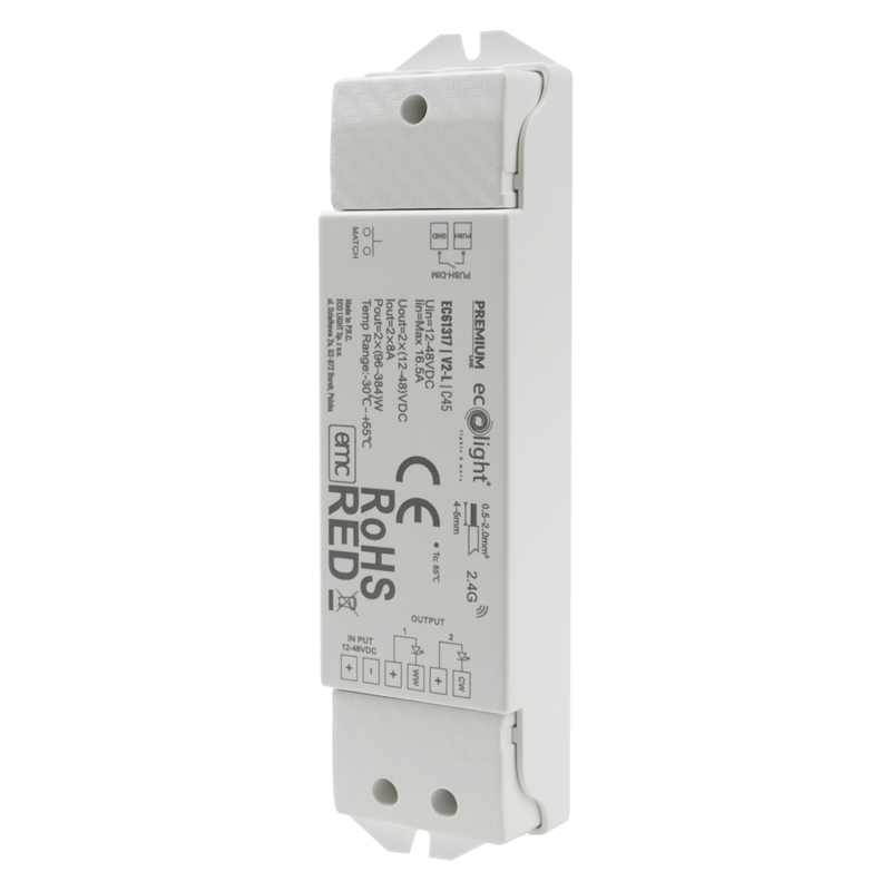 Sterownik LED V2-L RF CCT 16 A 12–48 V Eco Light EC61317