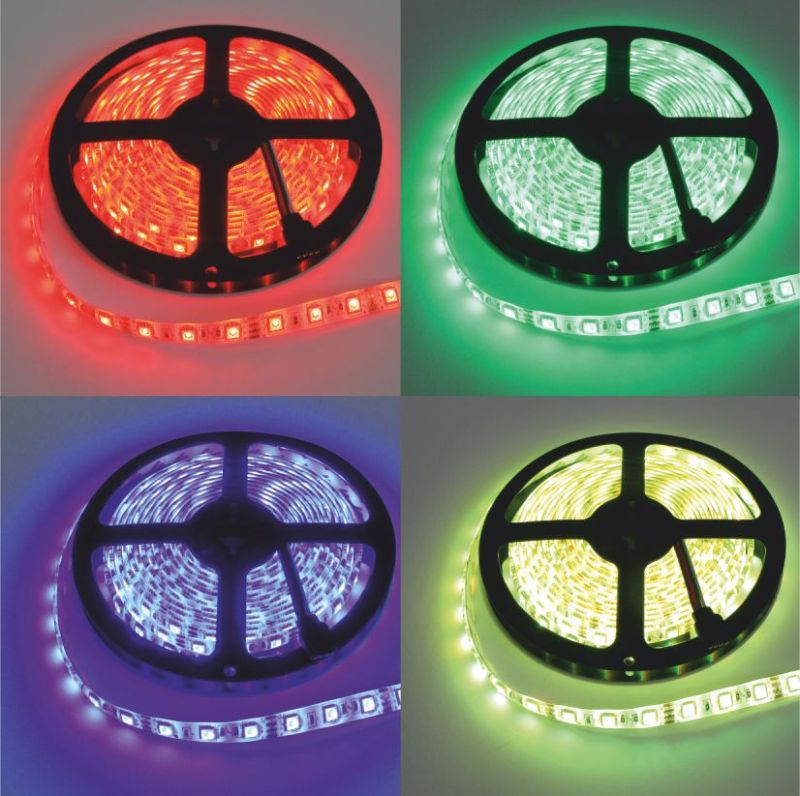 Taśma LED RGB SMD5050 30 LED/m 12 V 7,2 W/m IP63 5 m Eco Light EC67743