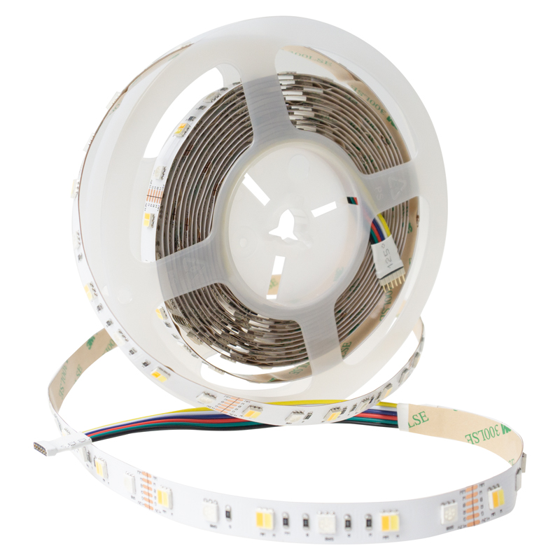 Taśma LED RGB+CCT SMD5050 60 LED/m 12 V 14,4 W/m 3000–6500K 1300 lm/m IP63 5 m Eco Light EC79875