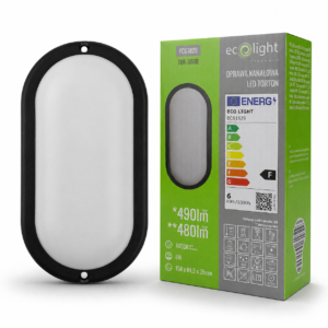 Oprawa LED Torton TOR-06OB owalna 6 W 4000K 480 lm IP54 czarna Eco Light EC61829