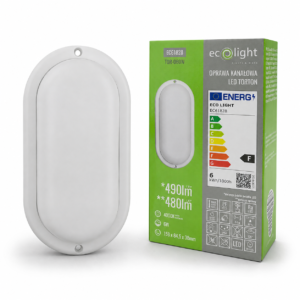 Oprawa LED Torton TOR-06OW owalna 6 W 4000K 480 lm IP54 biała Eco Light EC61828