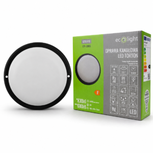 Oprawa LED Torton TOR-09RB okrągła 9 W 4000K 680 lm IP54 czarna Eco Light EC61819