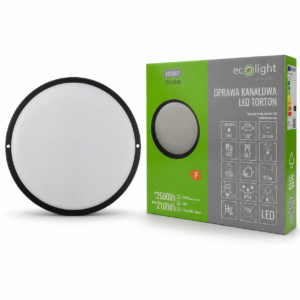 Oprawa LED Torton TOR-24RB okrągła 24 W 4000K 2160 lm IP54 czarna Eco Light EC61827