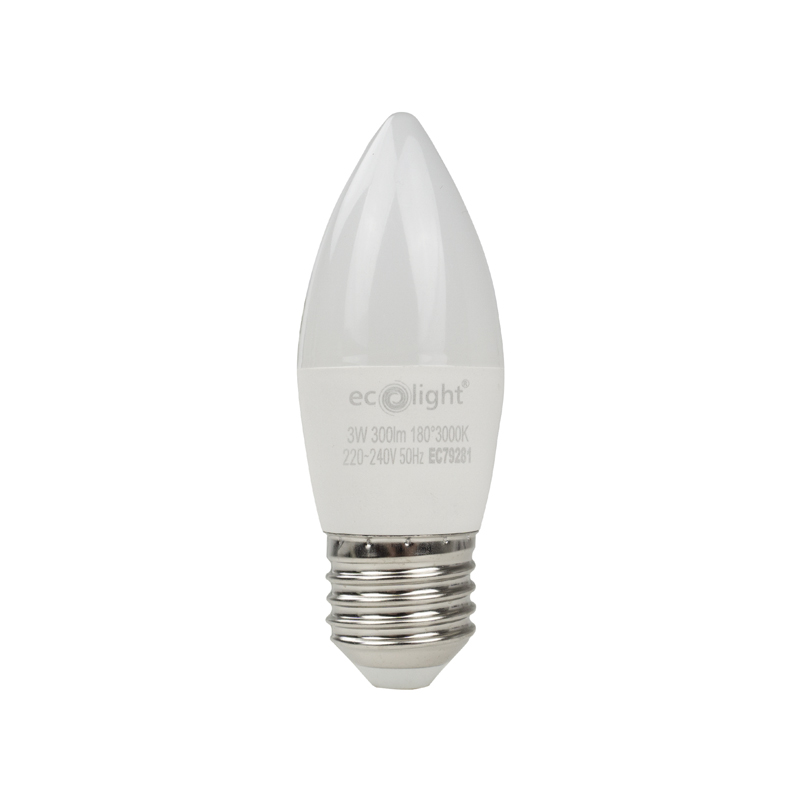 Żarówka LED CANDLE E27 3 W 3000K 300 lm Eco Light EC79281