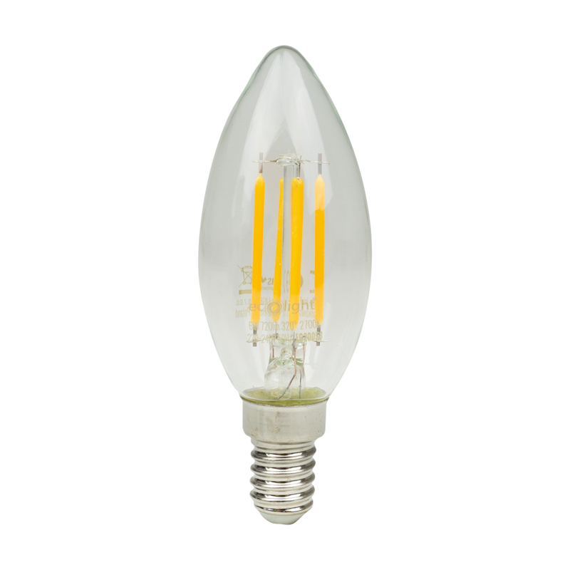 Żarówka LED FILAMENT CANDLE E14 6 W 2700K 720 lm Eco Light EC20053