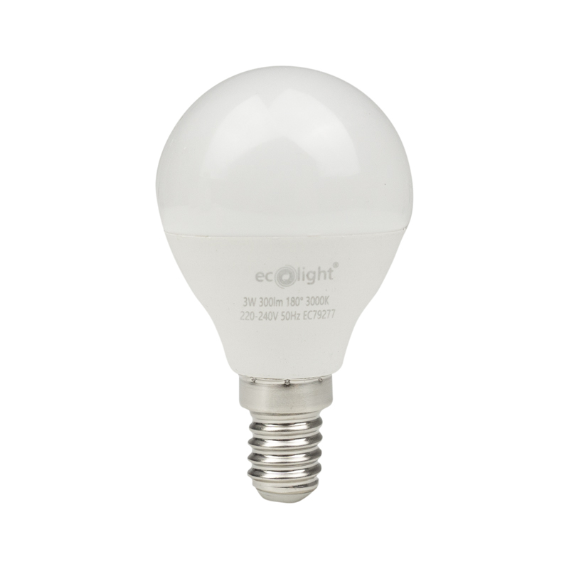 Żarówka LED GOLF BALL E14 3 W 3000K 300 lm Eco Light EC79277