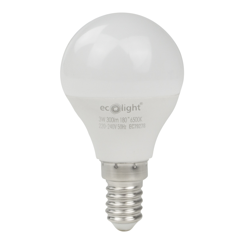 Żarówka LED GOLF BALL E14 3 W 6500K 300 lm Eco Light EC79278
