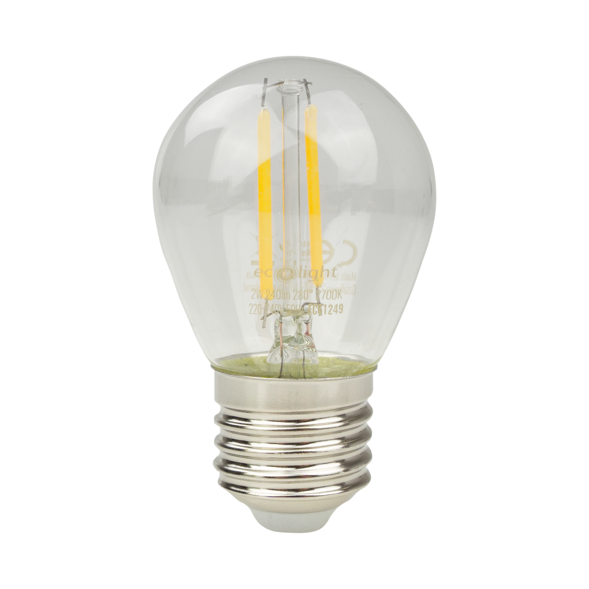 Żarówka LED FILAMENT GOLF BALL G45 E27 2 W 2700K 240 lm Eco Light EC61249
