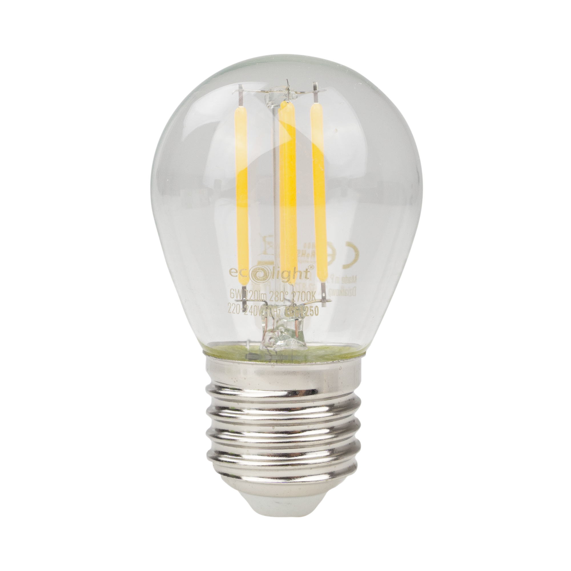 Żarówka LED FILAMENT GOLF BALL G45 E27 6 W 2700K 720 lm Eco Light EC61250