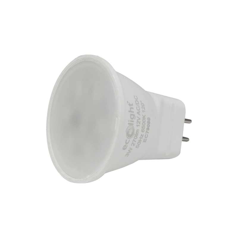 Żarówka LED MR11 3 W 12 V AC/DC 6500K 270 lm Eco Light EC79080