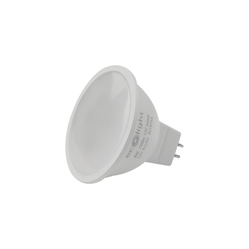 Żarówka LED MR16 8 W 12 V AC/DC 3000K 720 lm Eco Light EC79754