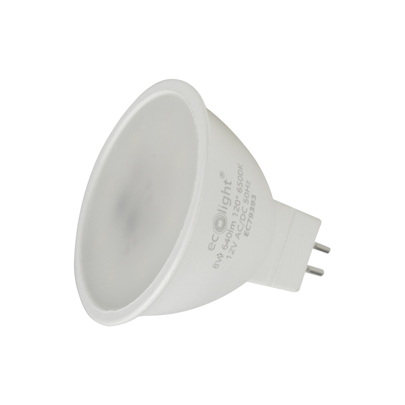 Żarówka LED MR16 8 W 12 V AC/DC 6500K 720 lm Eco Light EC79393