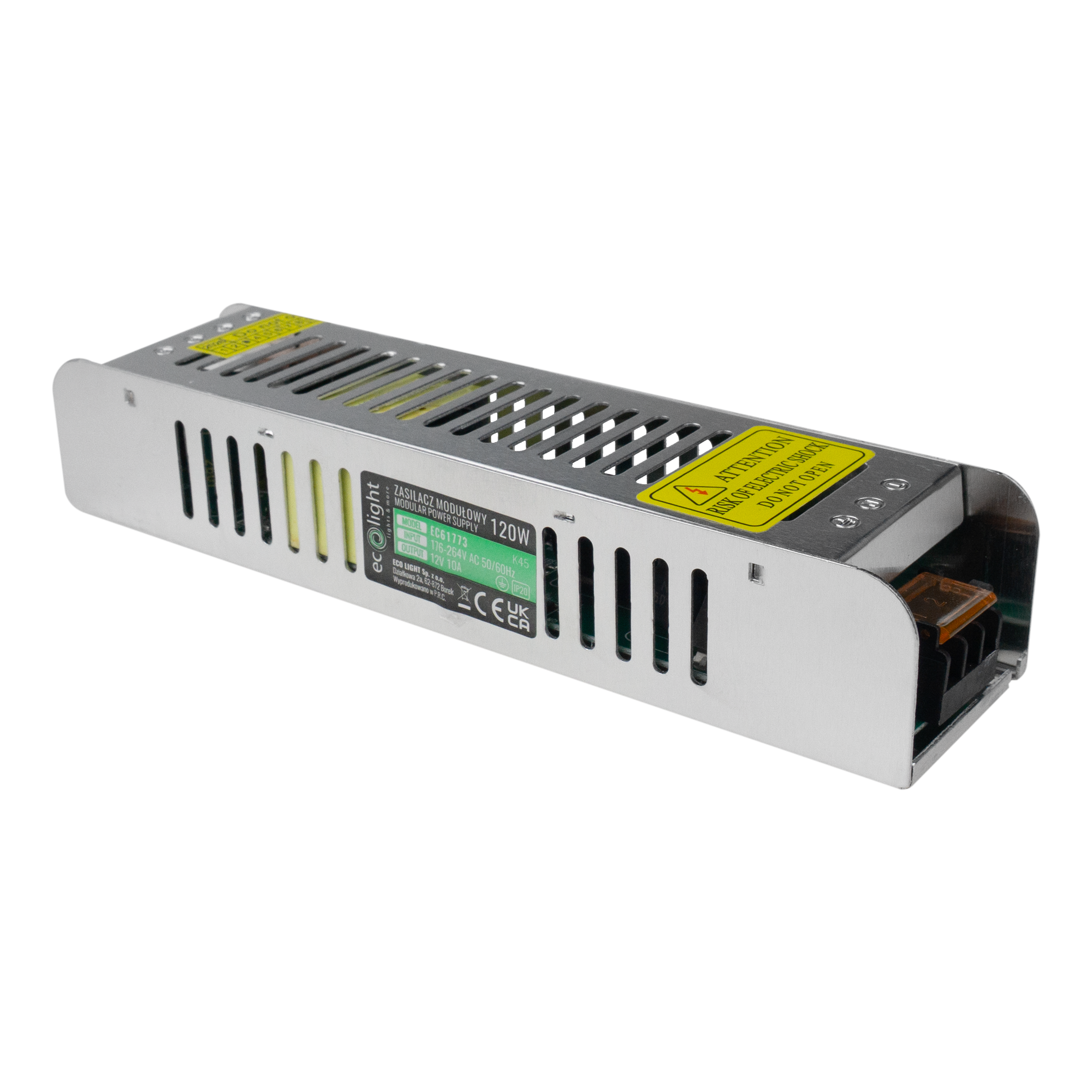 Zasilacz LED modułowy SLIM 120 W 12 V 10 A IP20 Eco Light EC61773